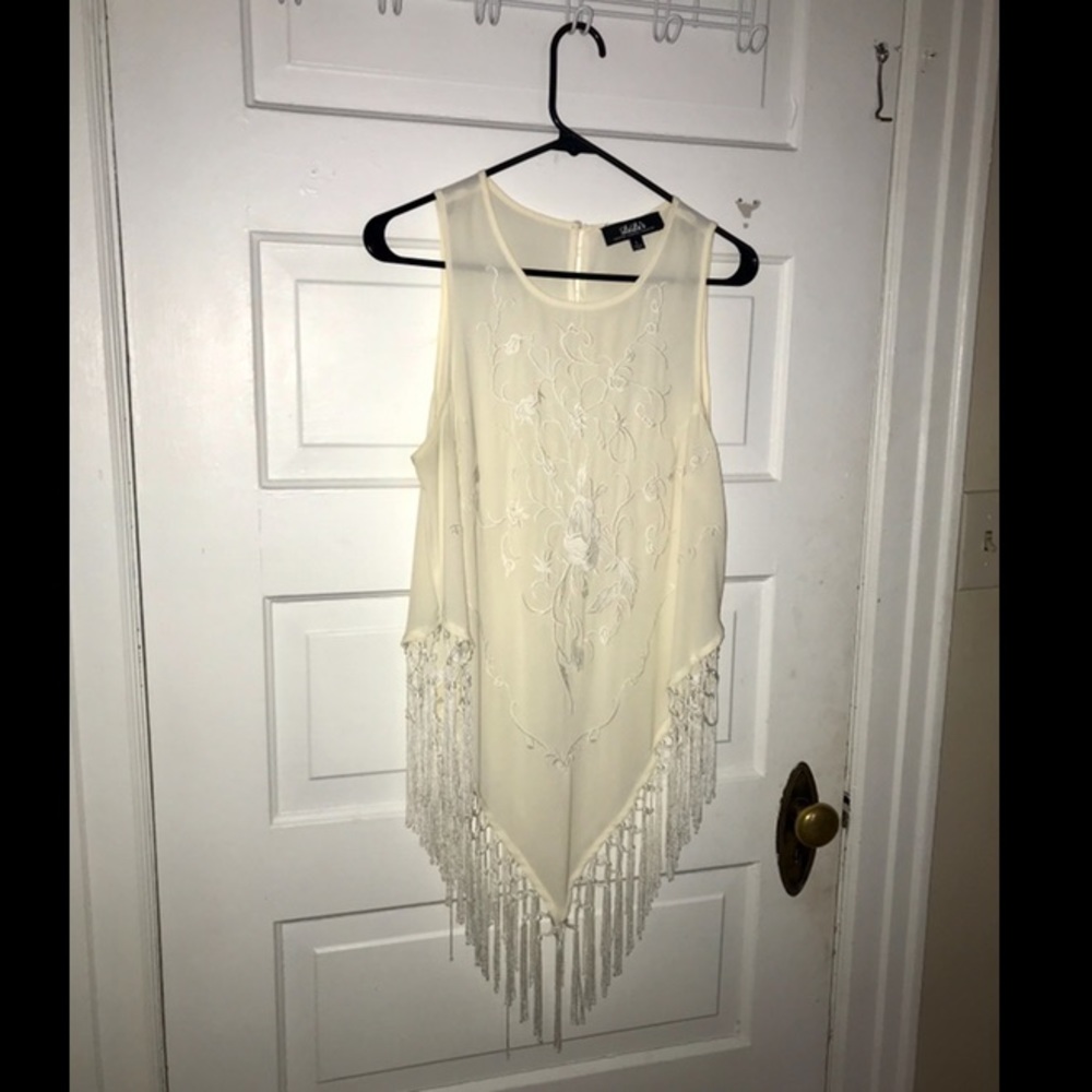 Embroidered Fringe Top - Picture 4 of 13